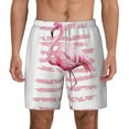 thumbnail image 1 of Kdxio Flamingo Print Men'S Swim Trunks With Compression Liner 7 Inch Inseam Quick Dry Swim Shorts, 1 of 7