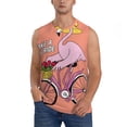 thumbnail image 1 of Kdxio Flamingo Riding a Bicycle for Men's Muscle T-shirt,Sleeveless for Workout Running Athletic Gym Lounge Casual, 1 of 5