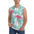 thumbnail image 1 of Kdxio Flamingo for Men's Muscle T-shirt,Sleeveless for Workout Running Athletic Gym Lounge Casual, 1 of 7