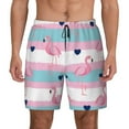 thumbnail image 1 of Kdxio Flamingo1 Print Men'S Swim Trunks With Compression Liner 7 Inch Inseam Quick Dry Swim Shorts, 1 of 7