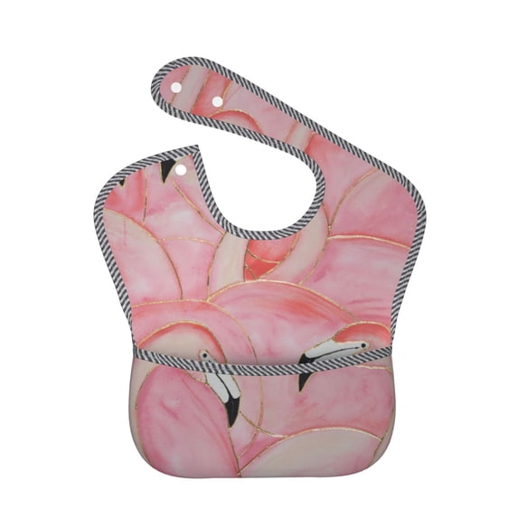 Kdxio Flamingos Bibs For Babies, Baby Bibs for Eating, Toddler Bibs, Waterproof Bibs, Feeding Bibs, for Toddlers, Boys, Girls