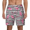 thumbnail image 1 of Kdxio Flamingos Print Men'S Swim Trunks With Compression Liner 7 Inch Inseam Quick Dry Swim Shorts, 1 of 7