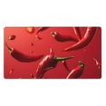 thumbnail image 1 of Kdxio Floating Red Chili Peppers Print Large Gaming Mouse Pad,Non-Slip Base,Water Resist Keyboard Pad for Gamer,Office & Home,29.5 x 15.8 in, 1 of 6