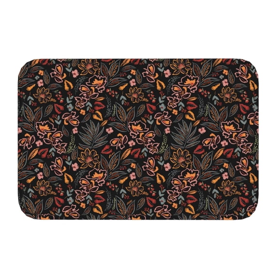 Kdxio Floral,16" x 24", Non-Slip Front Door Mats,Outdoor Welcome Mat Washable