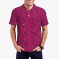 thumbnail image 1 of Kdxio Floral Colorful Print Men's Short Sleeve Polo Shirt,Midweight Men's Shirt-3X-Large, 1 of 5