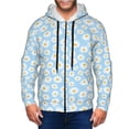 thumbnail image 1 of Kdxio Floral Daisy Print Men Hoodies Casual Hoodies for Men with Zip Pockets Full Zip Long Sleeve Sweatshirt Sports Hooded Jacket-Large, 1 of 5