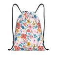 thumbnail image 1 of Kdxio Floral Ditsy Print Drawstring Backpack Bag,Waterproof Draw String Back Sack, Gym Drawstring Bags Swim Bag For Unisex, 1 of 9