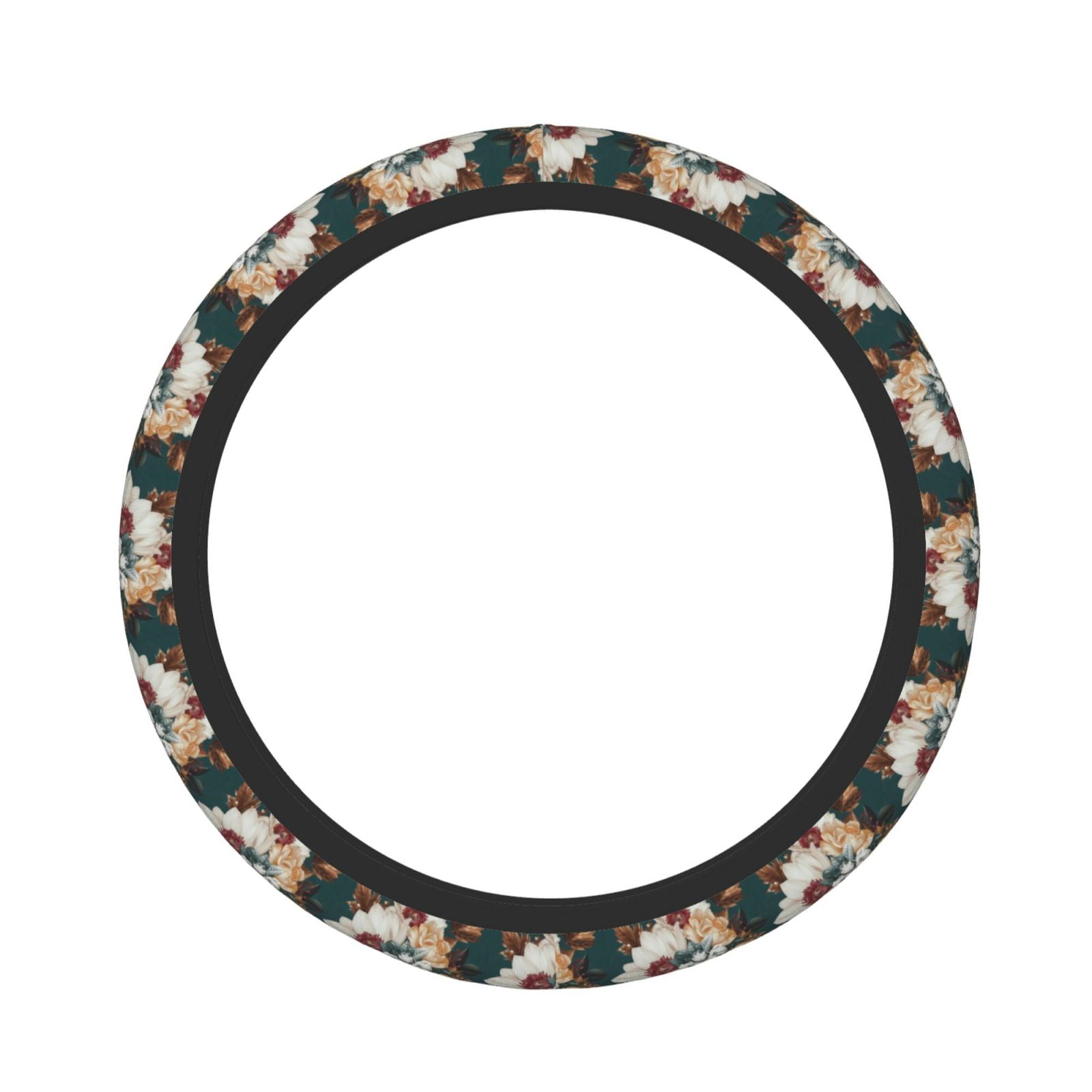 Kdxio Floral Head Dreamscape Print Elastic Stretch Steering Wheel Cover