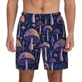 thumbnail image 1 of Kdxio Floral Hippie Mushrooms Print Men'S Swim Trunks With Compression Liner 7 Inch Inseam Quick Dry Swim Shorts, 1 of 7
