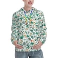 thumbnail image 1 of Kdxio Floral In Teal Print Womens Oversized Hoodies Sweatshirts Hooded Pullover Tops Sweaters Casual-Large, 1 of 7