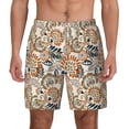 thumbnail image 1 of Kdxio Floral Paisley Print Men'S Swim Trunks With Compression Liner 7 Inch Inseam Quick Dry Swim Shorts, 1 of 7
