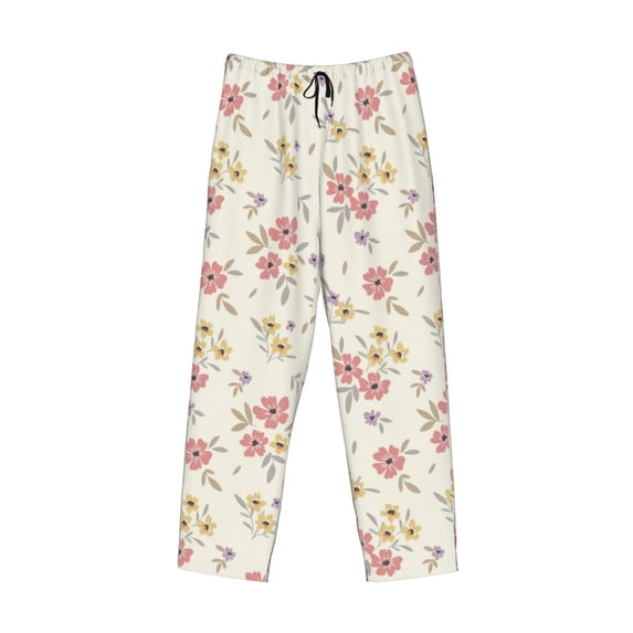 Kdxio Floral Print Men's Sleep Pajama Pant Lounge Pants with Pockets