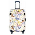 thumbnail image 1 of Kdxio Floral Puppy Pattern Luggage Cover for Travel,Elastic and Durable,Fits 18-32 Inch,-No luggage included, 1 of 8
