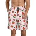 thumbnail image 1 of Kdxio Floral Strawberr Pattern Mens Casual Shorts - Drawstring Summer Beach Sports Shorts for Men, 1 of 9