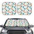 thumbnail image 1 of Kdxio Floral Strawberr Print 2-Piece Sun Shade Front Windshield - Foldable Car Front Window Sunshades for Most Sedans SUV Truck, 1 of 6
