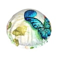 thumbnail image 1 of Kdxio Floral Vintage Print Shower Cap for Women,Elastic and Reusable,Double Waterproof Layers Bathing Hat, 1 of 9