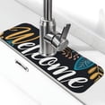 thumbnail image 1 of Kdxio Floral Welcome Sign Pattern Non-Slip Diatom Mud Faucet Drain Pad,Self Absorbent Mat for Kitchen Sink for Variety Kitchen & Bathroom Countertops, 1 of 7
