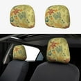thumbnail image 1 of Kdxio Floral with Butterflies Pattern Print 2 Piece Car Head Rest Covers Set Auto Front/Rear Seats Headrest Cover Universal Fit Most Cars,Sedan, SUV, 1 of 9