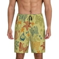 thumbnail image 1 of Kdxio Floral with Butterflies Print Mens Sleep Shorts Bottoms Soft Comfy Pajama Wear Pants with Drawstring Pockets, 1 of 7