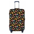 thumbnail image 1 of Kdxio Flowe Rooster Pattern Luggage Cover for Travel,Elastic and Durable,Fits 18-32 Inch,-No luggage included, 1 of 8