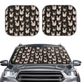 thumbnail image 1 of Kdxio Flowe Rooster Print 2-Piece Sun Shade Front Windshield - Foldable Car Front Window Sunshades for Most Sedans SUV Truck, 1 of 6