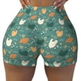 thumbnail image 1 of Kdxio Flowe Rooster Print Workout Shorts for Women Seamless Soft Smooth Gym Yoga Scrunch Active Shorts, 1 of 9