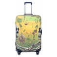 thumbnail image 1 of Kdxio Flower Butterfly Skull Couple Pattern Luggage Cover for Travel,Elastic and Durable,Fits 18-32 Inch,Anti-Scratch Suitcase Protector-No luggage included, 1 of 5