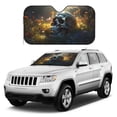 thumbnail image 1 of Kdxio Flower Field Skull Print Windshield Sun Shade, Foldable Sun Blocker for Car,Truck,SUV Automotive Interior Sun Protection,Reflective Shade for Front Windshield(Small), 1 of 6