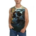 thumbnail image 1 of Kdxio Flower Field Skull for Men's Muscle T-shirt,Sleeveless for Workout Running Athletic Gym Lounge Casual, 1 of 5