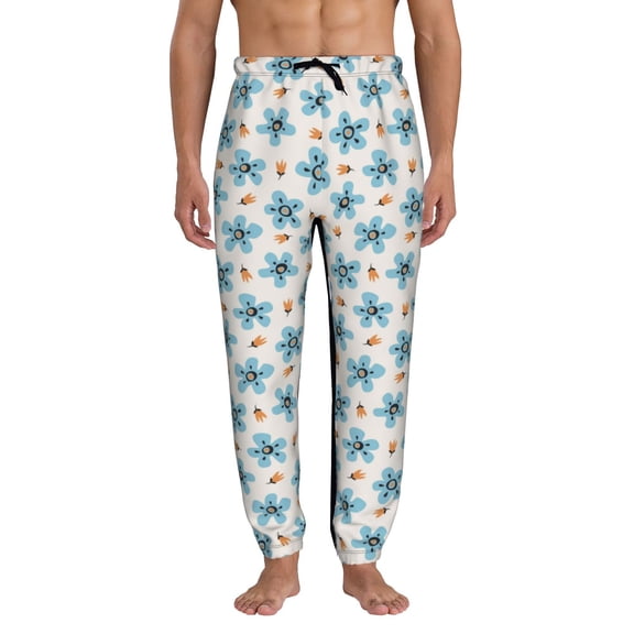 Kdxio Flower Leaves Pattern Joggers,Sweatpants for Men with Pockets-Medium