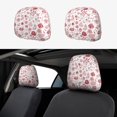 thumbnail image 1 of Kdxio Flower Leaves Pattern Print 2 Piece Car Head Rest Covers Set Auto Front/Rear Seats Headrest Cover Universal Fit Most Cars,Sedan, SUV, 1 of 9