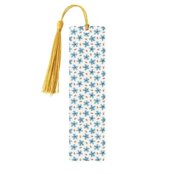 Kdxio Flower Leaves Print Metal Tassel Bookmarks,Perfect Gift for Art Lovers and Bookworms Metal Bookmarks for Women