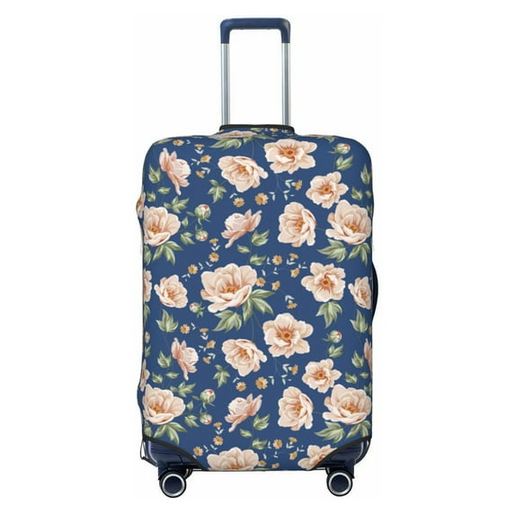 Kdxio Flower Pattern Luggage Cover for Travel,Elastic and Durable,Fits 18-32 Inch,-No luggage included