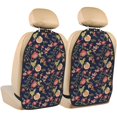 thumbnail image 1 of Kdxio Flower Print 2 Pack Car Kick Mat Seat Cover Back Protector Mat with Pockets for Organizer Backseat Protector and Storage Anti Kick Pad for Vehicles, 1 of 1