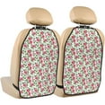 thumbnail image 1 of Kdxio Flower Print 2 Pack Car Kick Mat Seat Cover Back Protector Mat with Pockets for Organizer Backseat Protector and Storage Anti Kick Pad for Vehicles, 1 of 1