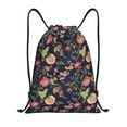 thumbnail image 1 of Kdxio Flower Print Drawstring Backpack Bag,Waterproof Draw String Back Sack, Gym Drawstring Bags Swim Bag For Unisex, 1 of 9