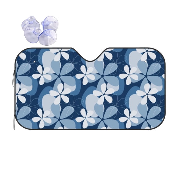 Kdxio Flower Print Front Windshield Sun Shade,Folding Auto Sunshade for Car Truck SUV-Small
