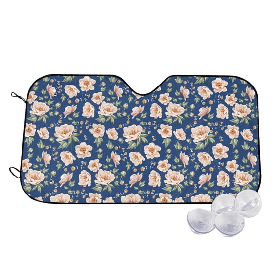 Kdxio Flower Print Windshield Sun Shade,UV Rays and Sun Heat Protection,Sunshade for Car Windshield,Car Shade Front Windshield - Small