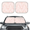 thumbnail image 1 of Kdxio Flower Rabbit Print 2-Piece Sun Shade Front Windshield - Foldable Car Front Window Sunshades for Most Sedans SUV Truck, 1 of 6