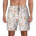 thumbnail image 1 of Kdxio Flower Rabbit Print Men's Swim Trunks with Compression Liner 7 Inch Inseam Quick Dry Swim Shorts, 1 of 7