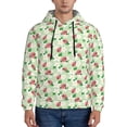 thumbnail image 1 of Kdxio Flower With Ladybug Print Mens Casual Hooded Collar Drawstring Hoodies Pullover Sweatshirts Casual Long Sleeve Shirts-Large, 1 of 7