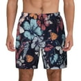 thumbnail image 1 of Kdxio Flowers Ad Butterflies Print Men'S Swim Trunks With Compression Liner 7 Inch Inseam Quick Dry Swim Shorts, 1 of 7