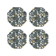 thumbnail image 1 of Kdxio Flowers And Bee Funny Coasters,4 Pcs Leather Coasters,Housewarming Gifts,Protect Furniture From Water Marks Scratch And Damage, 1 of 1