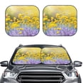 thumbnail image 1 of Kdxio Flowers And Butterflies Print 2-Piece Sun Shade Front Windshield - Foldable Car Front Window Sunshades for Most Sedans SUV Truck, 1 of 6
