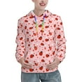 thumbnail image 1 of Kdxio Flowers And Ladybugs Print Womens Oversized Hoodies Sweatshirts Hooded Pullover Tops Sweaters Casual-X-Large, 1 of 7