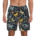 thumbnail image 1 of Kdxio Flowers Butterfly Print Men's Swim Trunks with Compression Liner 7 Inch Inseam Quick Dry Swim Shorts, 1 of 7