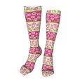 thumbnail image 1 of Kdxio Flowers Funny Silky Novelty Funky Long Knee High Socks Soft 3D Print Cosplay Crazy Stockings for Men Women, 1 of 8