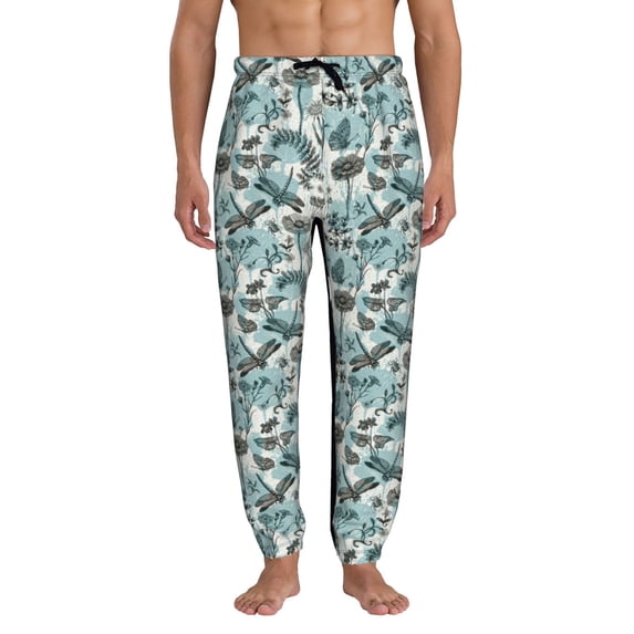 Kdxio Flowers In Vintage Pattern Joggers,Sweatpants for Men with Pockets-Small
