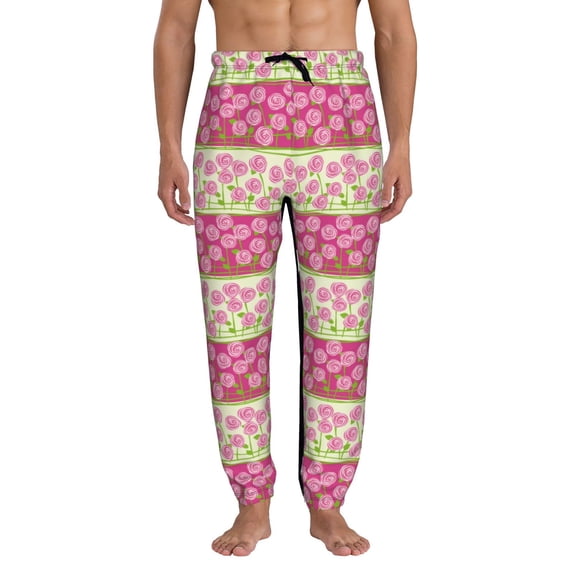 Kdxio Flowers Pattern Joggers,Sweatpants for Men with Pockets-Medium