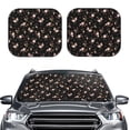 thumbnail image 1 of Kdxio Flowers Print 2-Piece Sun Shade Front Windshield - Foldable Car Front Window Sunshades for Most Sedans SUV Truck, 1 of 6